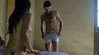 Novinha Lalla Potira dando gostoso เหนือ Betosmoke อีใหญ่ Bambu