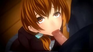 Busty hentai cutie цицање петел и добивање fucked во тесна пичка